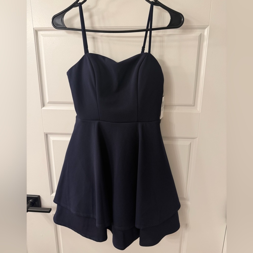 City Studio Navy Blue Mini Dress